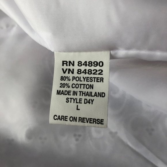 Gorgeous eyelet Tudor Court By Haband crisp white blazer Size L - Picture 11 of 14